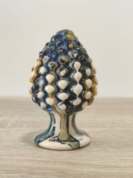 Pigna in Ceramica Siciliana Artigianale - Pittura a Freddo - 8 cm - Multicolor Colata