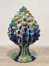 Pigna Colata in Ceramica Siciliana Artigianale - Pittura a Freddo - 21 cm - Multicolor (2)