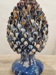 Pigna Colata in Ceramica Siciliana Artigianale - Pittura a Freddo - 33 cm - Multicolor