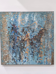 Quadro Astratto in Acrilico con base in Gesso su Tela - 50 cm - 50 cm - tecnica Mista (6)